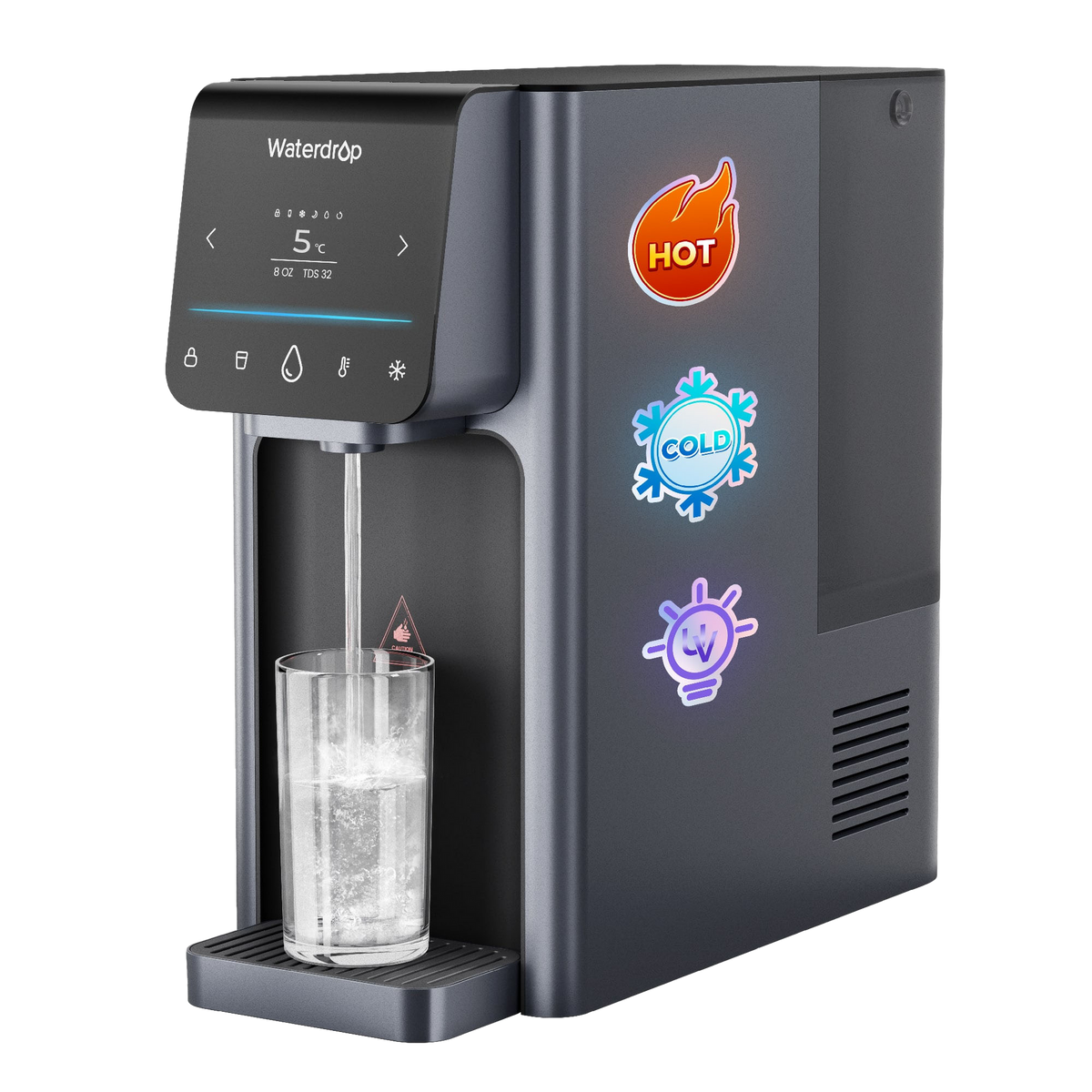 Waterdrop A1 Reverse Osmosis Hot Cold Water Dispenser with RO Replacement Filter Combo