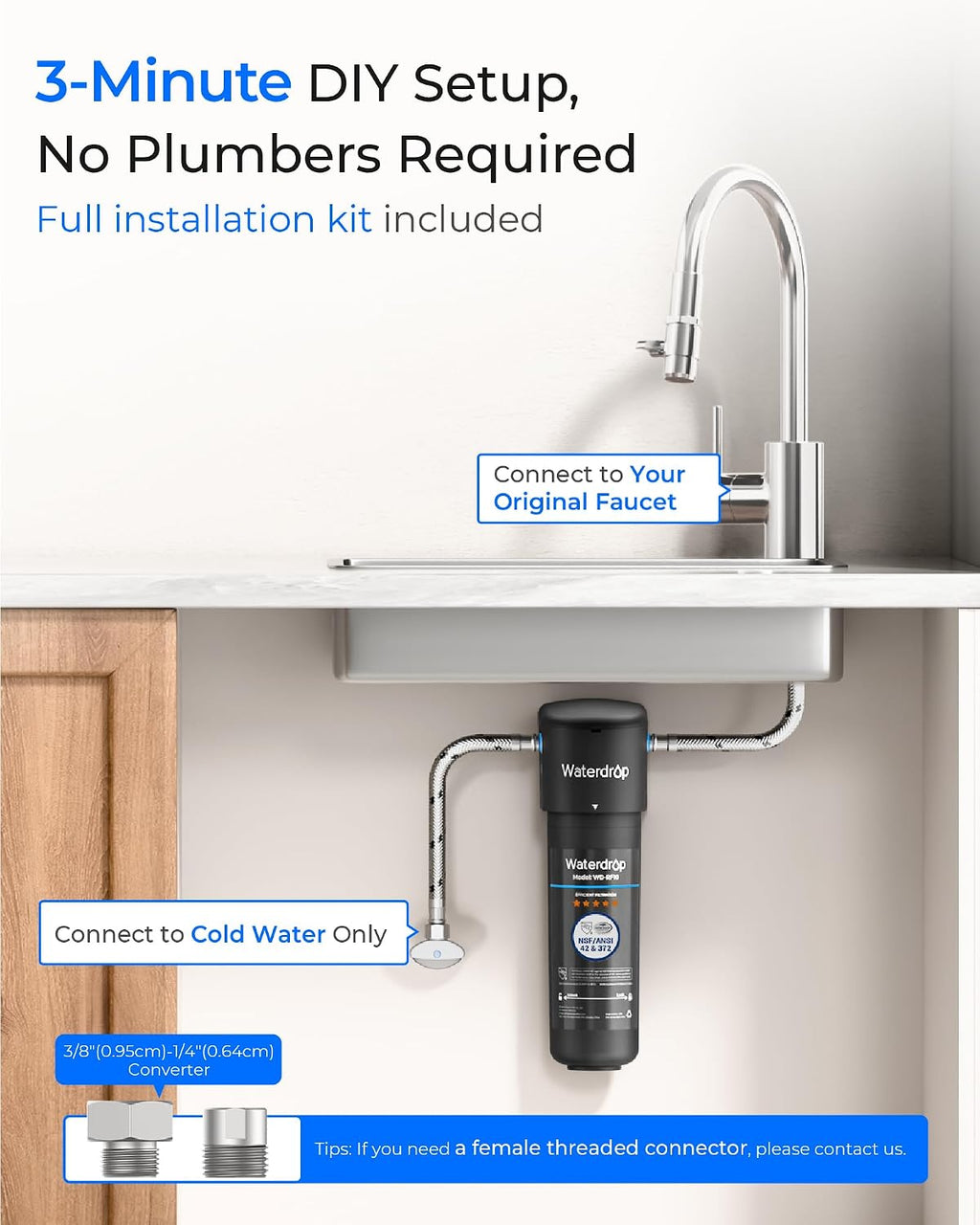 Waterdrop UA Under Sink Water Filter image 4