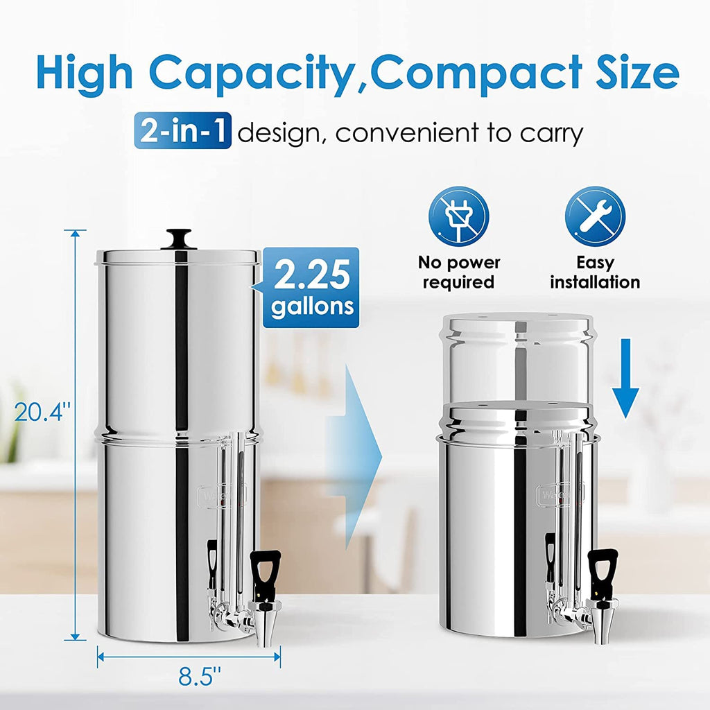 Waterdrop 2.25-gallon King Tank Gravity Water Filter System