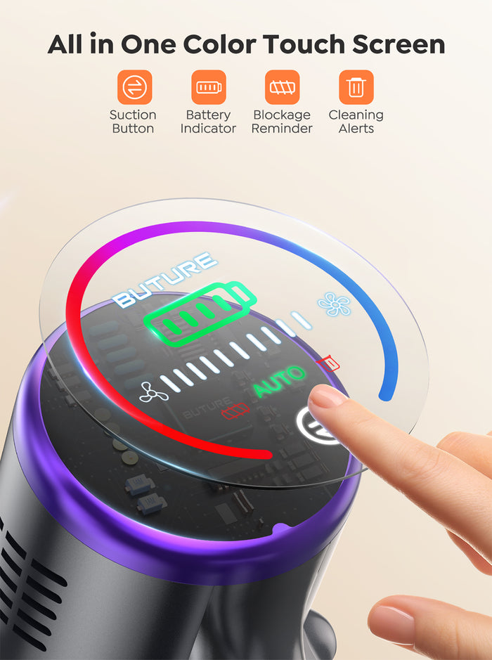 Buture VC80 Vacuum Cleaner - Color Touch Screen