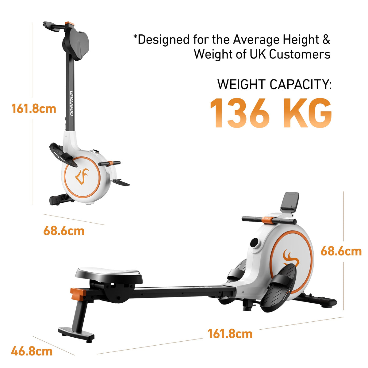 DeerRun RW600 Smart Rowing Machine image 2