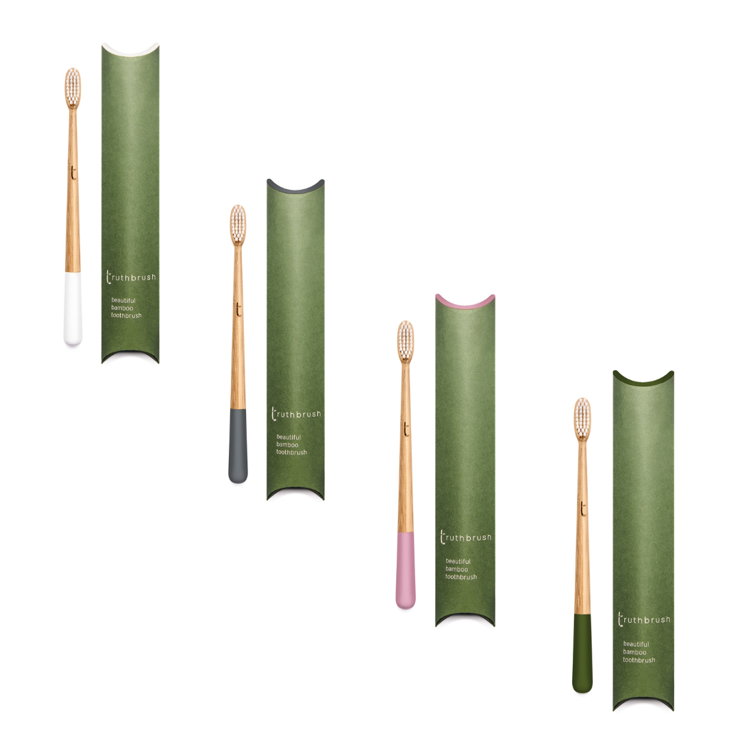 Truthbrush Bamboo Toothbrush – A Year's Supply (4 Brushes) image 1