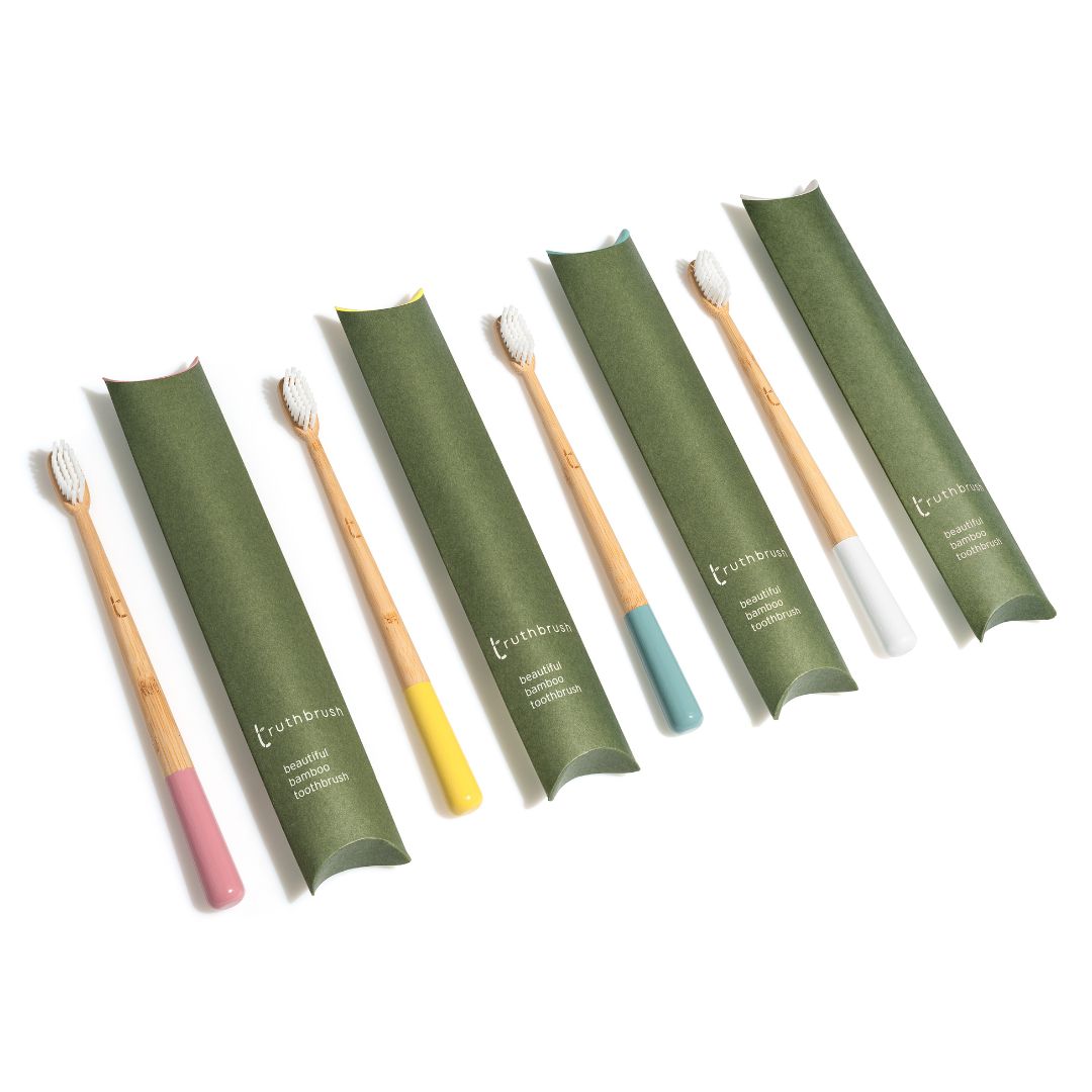 Truthbrush Bamboo Toothbrush – A Year's Supply (4 Brushes) image 2