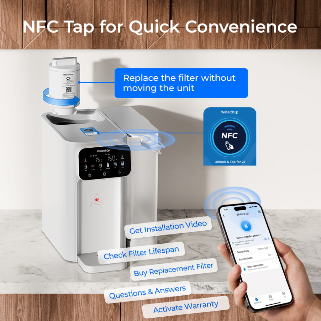 Waterdrop CT01 Instant Hot and Cold Countertop Water Filter Dispenser