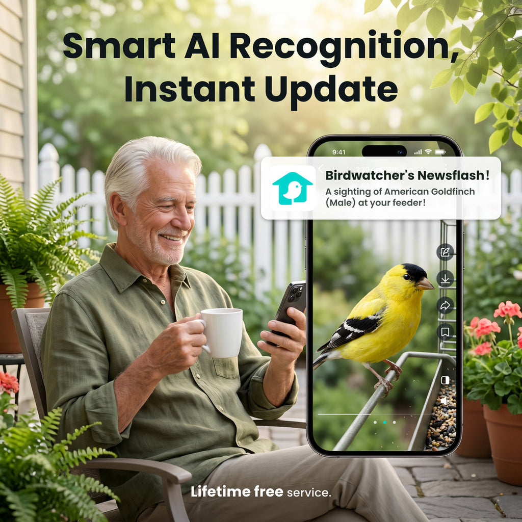 Birdfy Feeder Metal Smart Bird Feeder with Camera and Solar image 2
